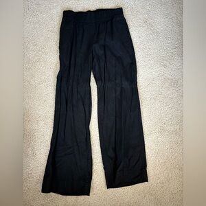 Old Navy Black Linen Blend Wide-Leg Pants